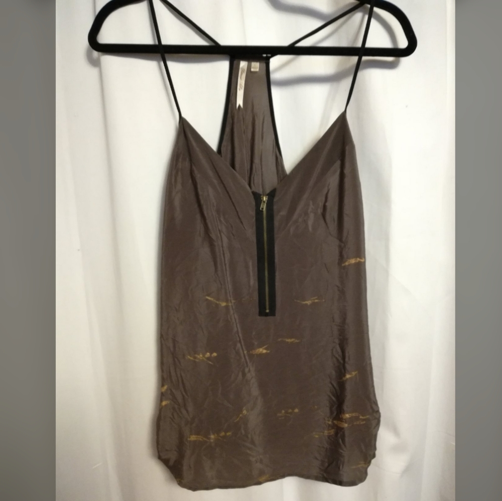 Anthropologie silk v-neck tank